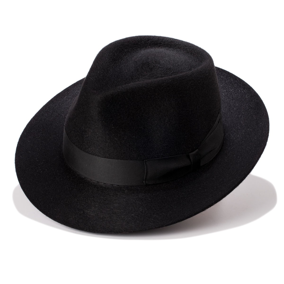 Esla sombrero lana merino con forma clásica fedora y copa gota de agua.