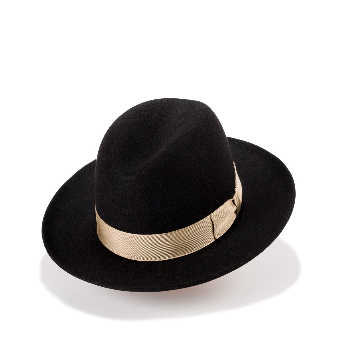 de Vergonzoso Sociable Rick sombrero fieltro de lana merino en color negro de estilo moderno y  copa canal original